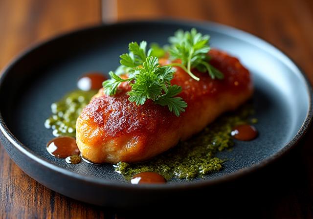 Portionierung eines modern interpretierten deutschen Gerichts